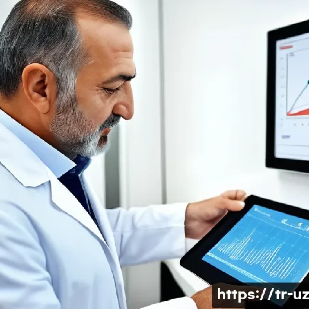 맞춤형 영양 서비스의 비용 효과 분석 - A professional Turkish nutritionist consulting with a middle-aged client in a modern Istanbul clinic...